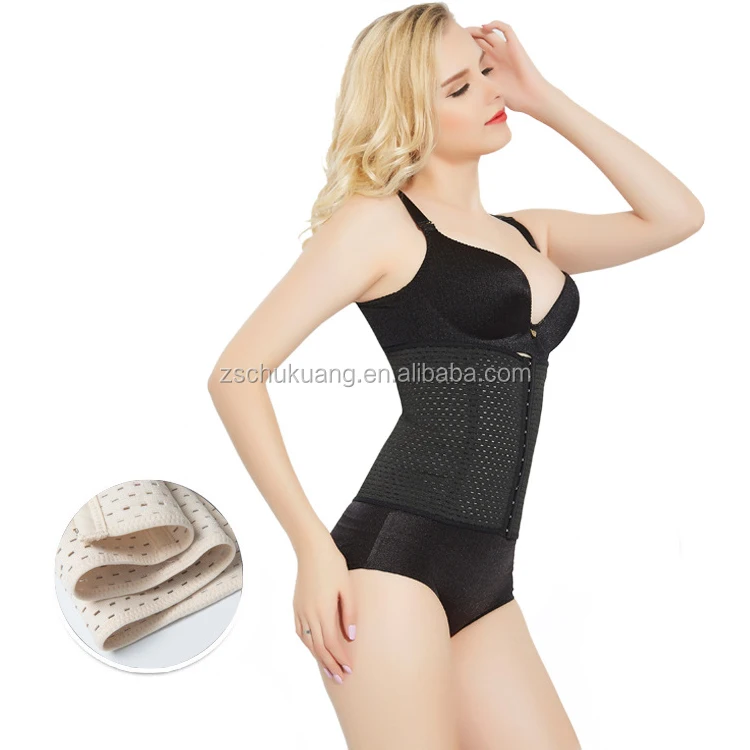 

Wholesale Waist Trainer Belt Body Shaper Belly Wrap Trimmer Slimmer Compression waist clincher, Black;skin