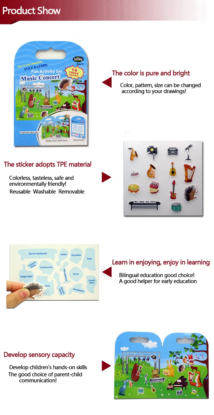 Popular full color printing waterproof removable window car sticker