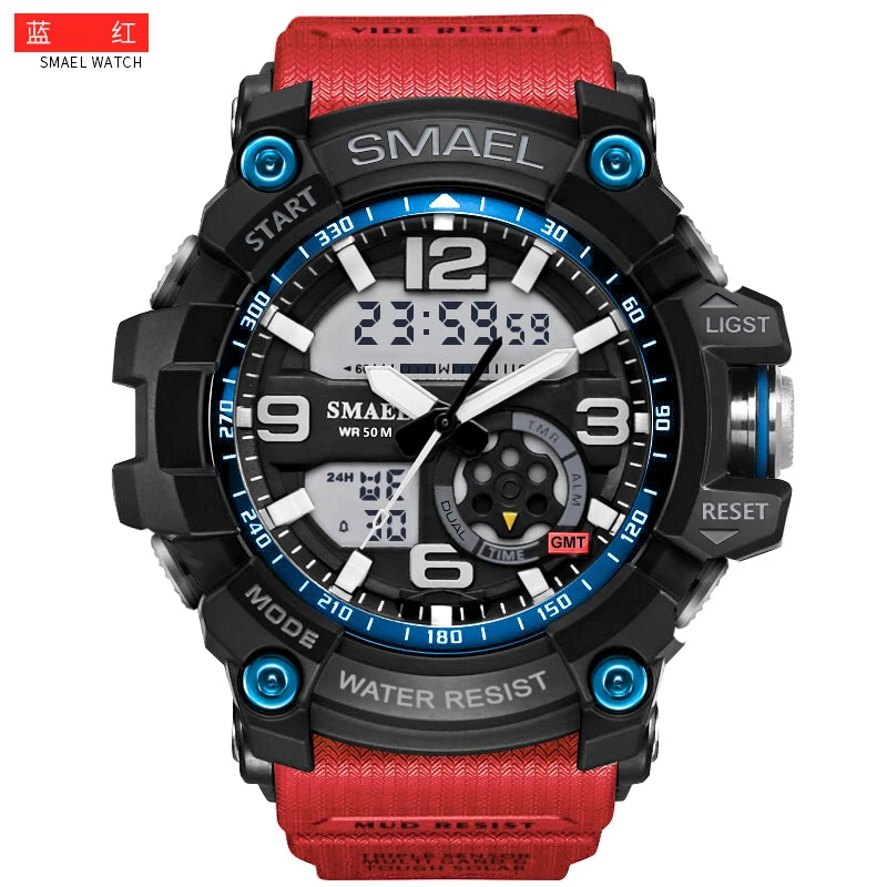 

New Military Plastic Led Watches Men Electronic Digital Analog Dual Time Relojes Luxury Waterproof Dive Quartz smael watch