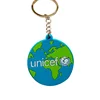 Promotional New Wholesale Silicone Keychain Reusable Round Map Split Keys Ring Flat