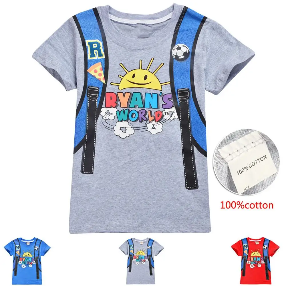 2019 hot Ryan Toys Review printed youth t shirt stock no moq printed Ryan Toys Review t shirt supplier from China
