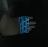 Manufactory words silicone rubber luminous good for running in night florescent wristband bracelet