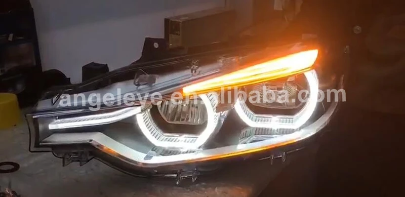 LED Angel Eyes Headlight For BMW F30 F35 318 320 325 328 330 335 2013-2015 Year CN