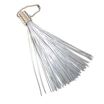 Decorative Silver Color Long Keychain Tassel Visibility Protect ...