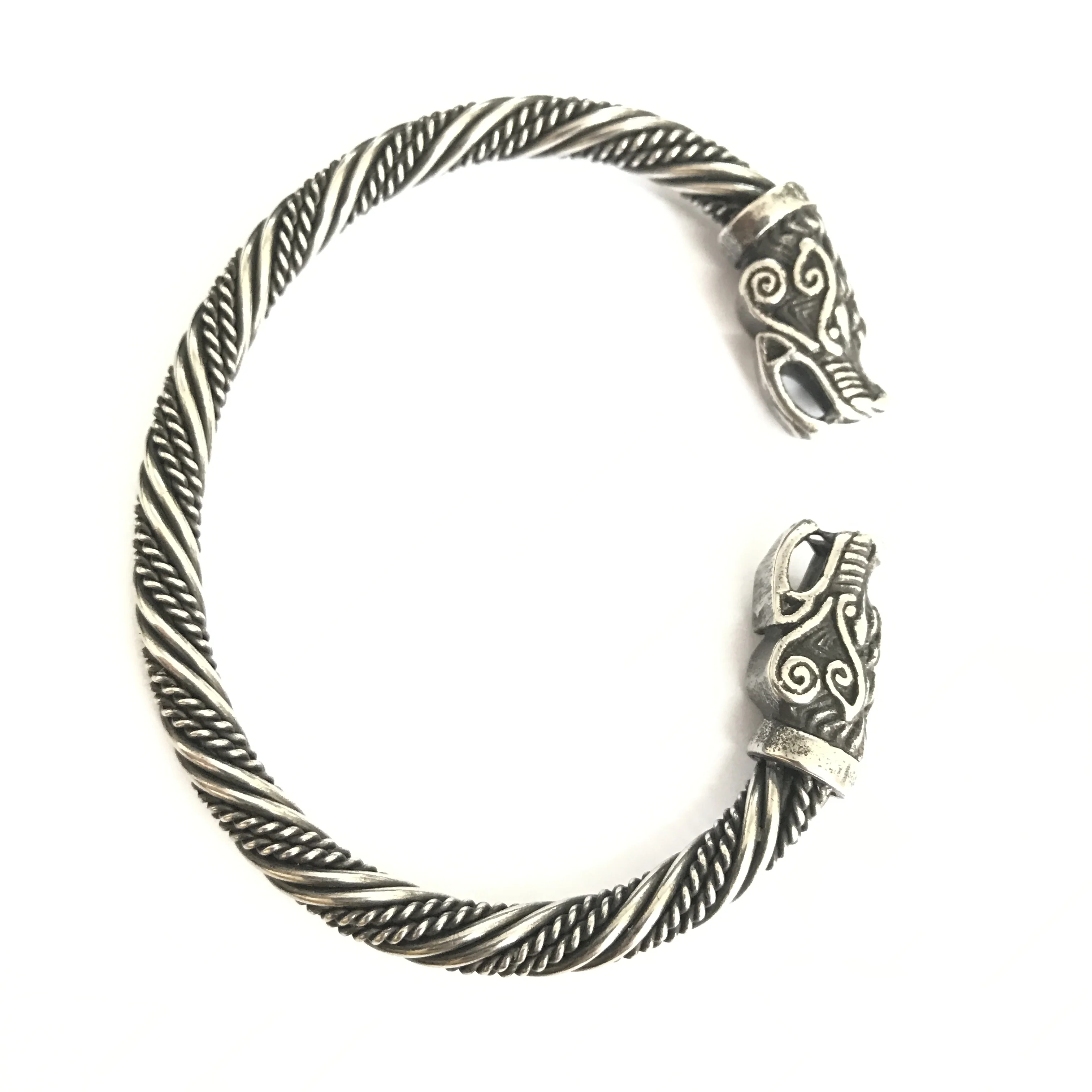 

Men Fashion Stainless Steel Viking Jewelry Dragon Head Wristband Cuff Bracelet Bangles, Silver / gold / black / black / rose gold / blue ...