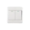 Two gang one way switch and socket hot sell product for UK market, Saudi market and so on