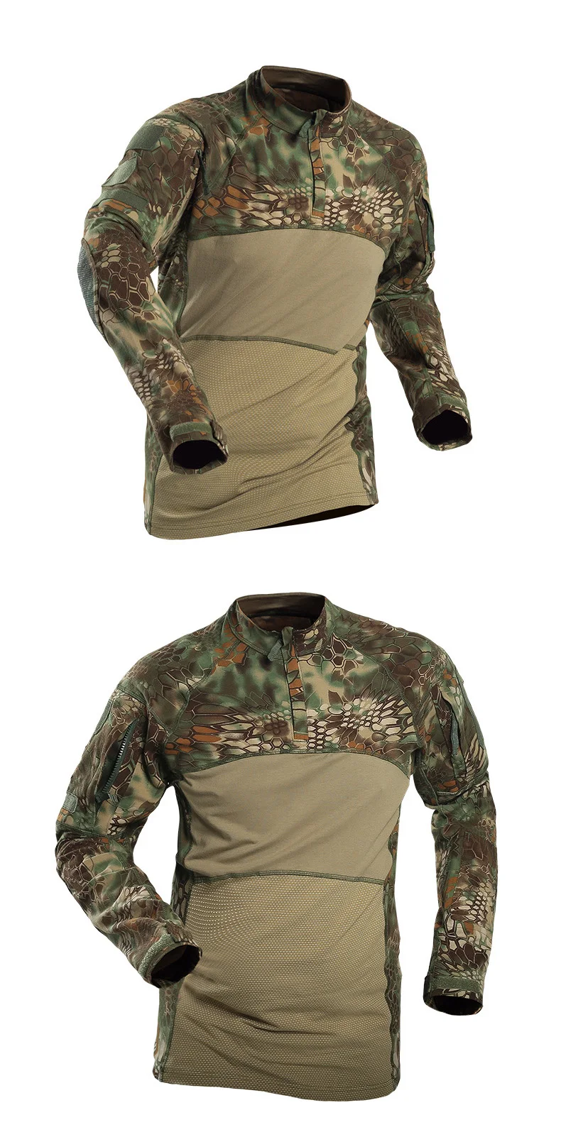 军装衬衫迷彩服装 bdu 战斗连衣裙 camiseta de camuflaje 战术男士