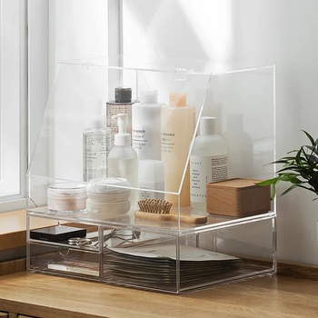 clear makeup vanity case