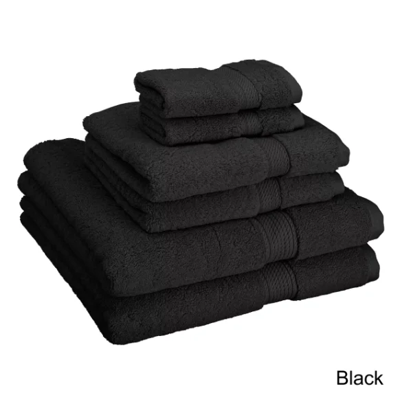中国批发 100% 纯棉平原/dobby 440gsm 黑色运动毛巾