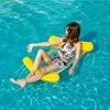 Fashion colorful inflatable backrest floating and inflatable hammock floating chair