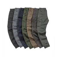 

New Coming Autumn Multicolored Multi Pockets Washed Jogger Fashion Cargo Pants