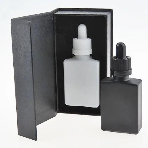 
Packaging Box 30ml Eliquid Vape Frosted Matt Gold Glass Pipette Bottles Essential Oil Dropper Bottle 