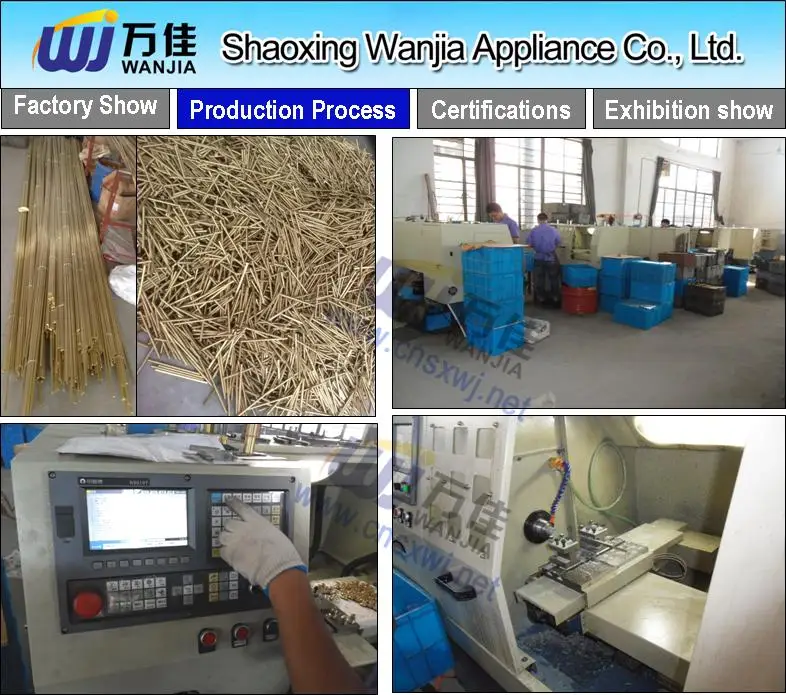 Shaoxing Wanjia continuous syringe Brass chrome plated CNC lathe precise production