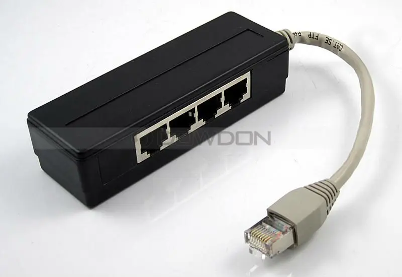 Splitter 4 Port Connector Rj45 Network Lan Extender Jointer Plug - Buy
