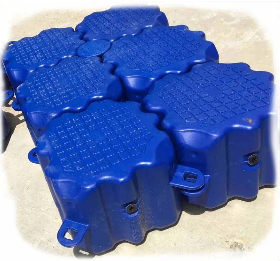 

Plastic floating boat docks HDPE Float Pontoon, Blue, black, orange, gray, write