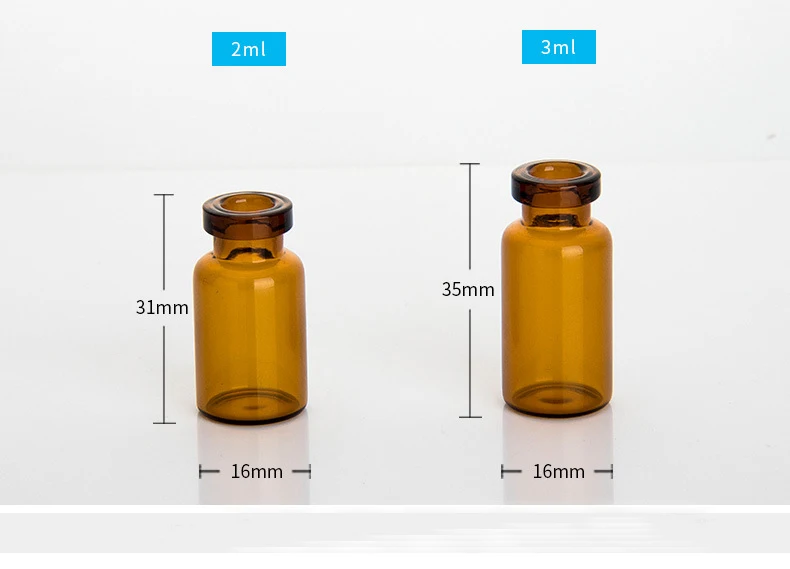10ml clear amber empty flip top pharmacy sterile hplc injection tubular glass vials for steroid