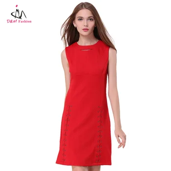 casual short red dress