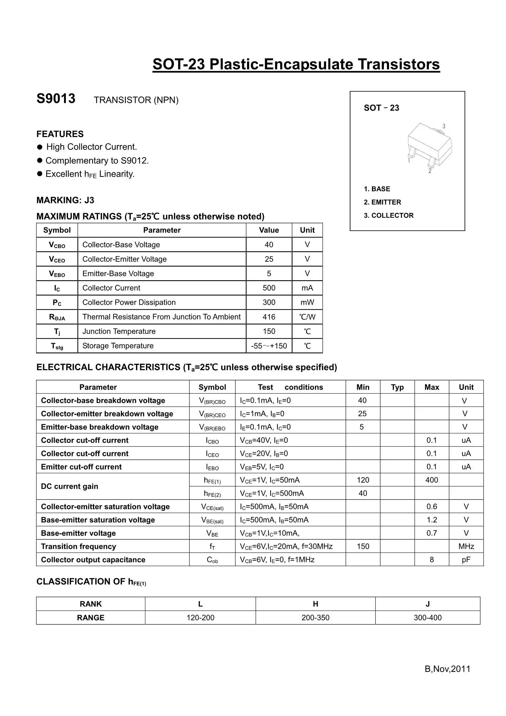 Oferta Especial Oferta Especial S9013 Sot-23 S9013-j3 S9013 Transistor ...