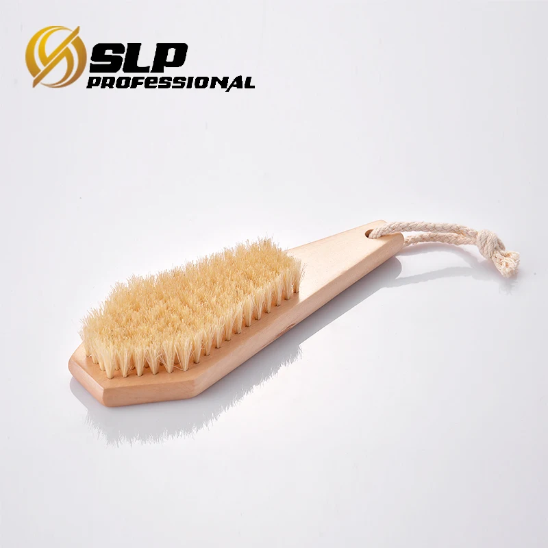 
Long handle wooden Bath Brush Natural bristle Spa dry skin body brush 
