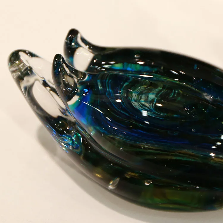 
blue Glass duck for home Decoration 