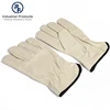 Wholesale cheap white grain pigskin leather working gloves