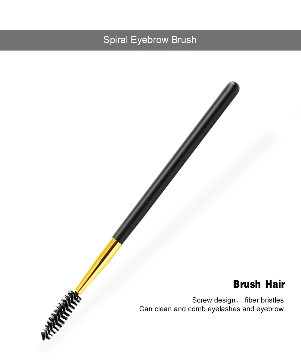 Wholesale Beauty Professional Black 5pcs Eyebrow Tool Makeup Set with Eyebrow Brushes
