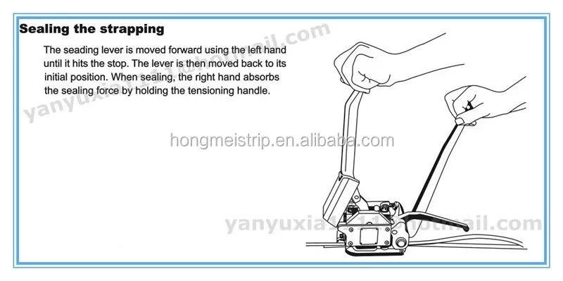 A333 Manual Sealless Steel Band Strapping Tool Metal Strapping Tensioner and Sealer