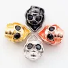 cool skull copper micro-inserts zircon beads for jewelry making