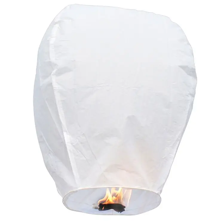 
High quality 100% Biodegradable paper Chinese white sky Lantern 