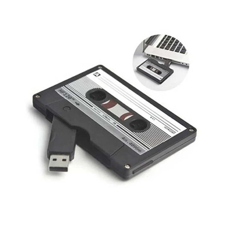 

Retro old times customized cassette tape usb flash drive, advertising cassette usb stick 4gb 8gb 16gb 32gb with custom sticker