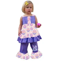 

wholesale children's fall outfits kids easter wear clothing sets lovely baby flowers cotton boutique girls outfits