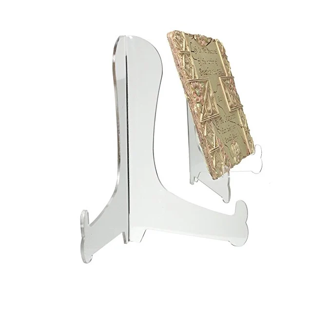 Countertop Clear Acrylic Easels Picture Display Stands Lucite Plate