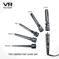 

2019 New arrival best brand ceramic 5 in 1 magic plastic hair curler for amazon