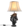 2019 New Resin Stunning Horse Head Home Decor Table Lamp American Country Style Vintage Bedside Light For Bedroom Living Room