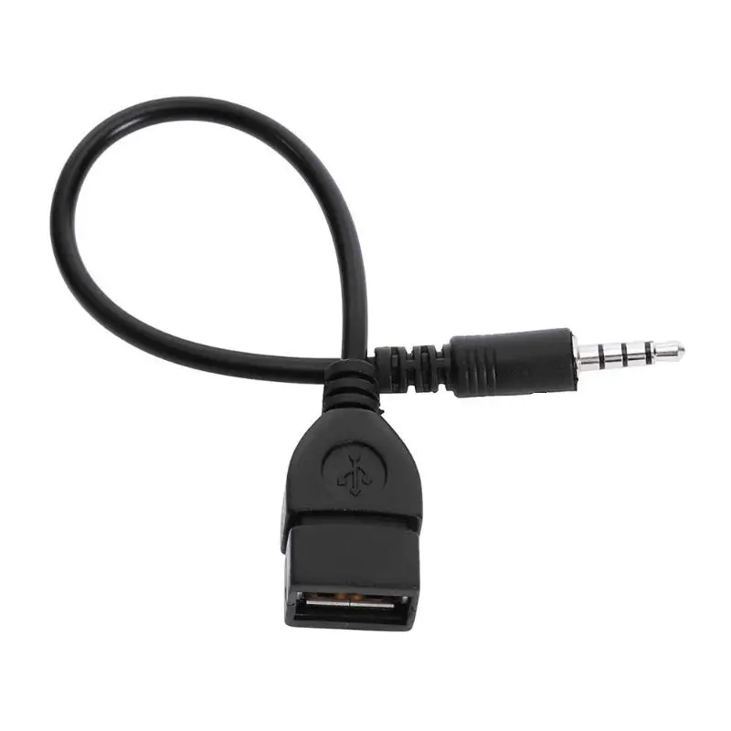 

Free Shipping 3.5mm Male to USB 2.0 Female Car AUX Stereo Audio Adapter Cable for Car MP3 Stereo