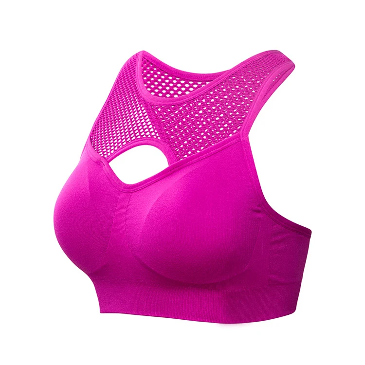 

2019 JIEJIN Womens Seamless Sports Bras Padded High Impact Support for Seamless Yoga Bra Gym Workout Fitness Seamless Bra, Customized colors