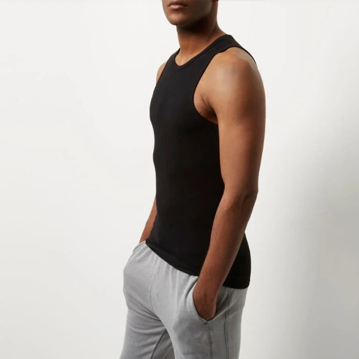 
Wholesale Custom Logo Sports Plain Gym Running Stringer Muscle Sleeveless Fitness Mens Tank Top in Bulk 