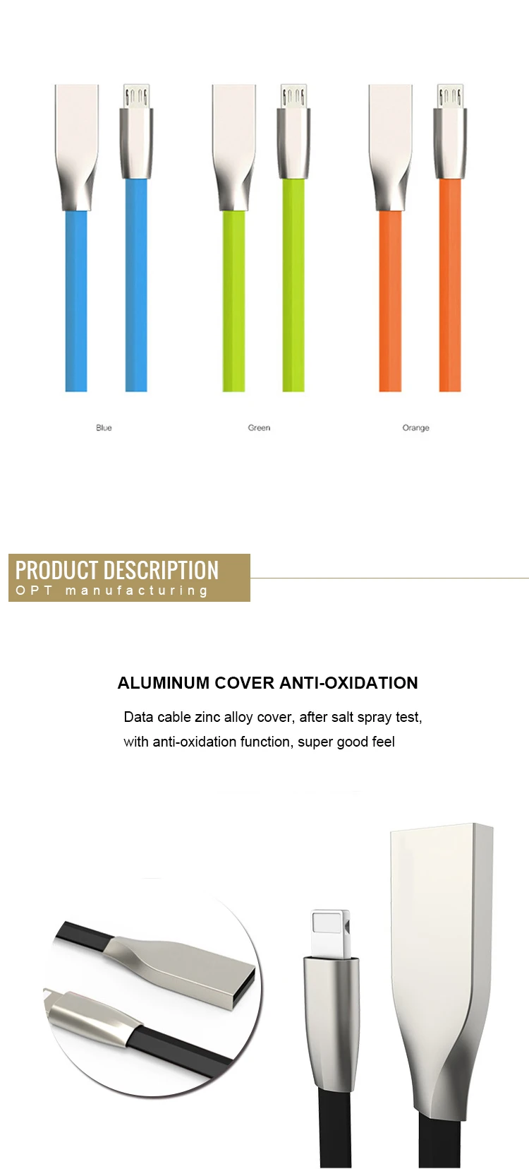 Shenzhen electric cable phone charger usb 3.1 type c cable for smartphone,for android