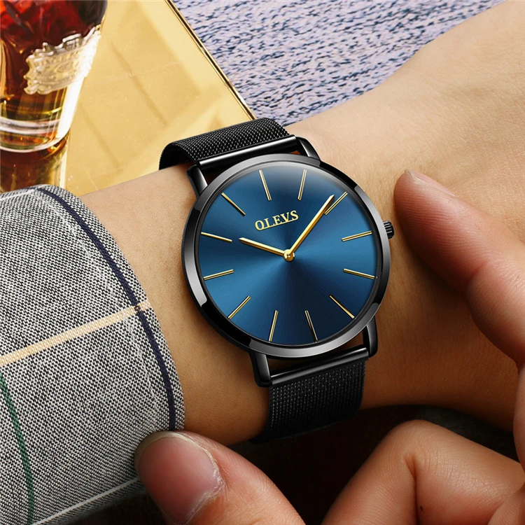 

OLEVS 5868 S Top Brand Luxury Ultra thin Watch couple loves mesh band Watches Sport Fashion Casual Quartz Clock