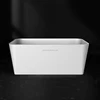 square shaped freestanding bath with thin edge