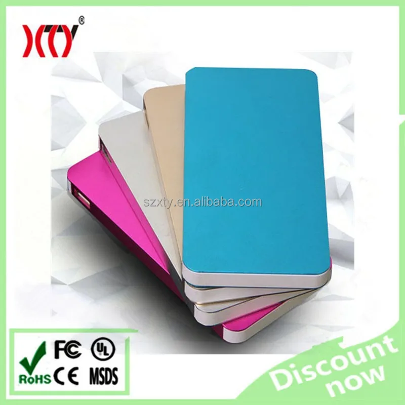 Li-polymer battery Smart phone shapped designed power bank charger 6000mAh with Aluminum metal casing