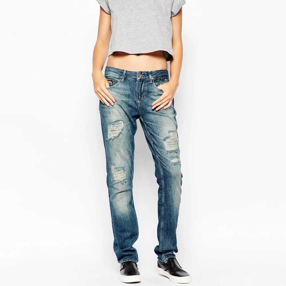 women's loose jeans boyfriend style