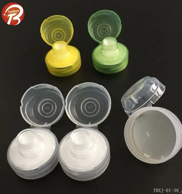 Cheapest 38mm Plastic Flip Top Cap With Silicone Valve For Sport Water