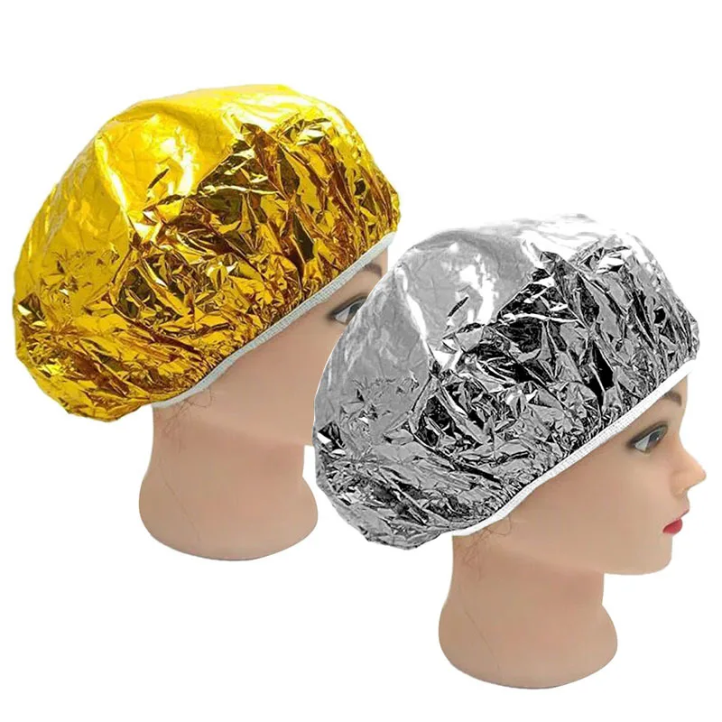 

Salon Headphones for Home Shower Hats Hair Care Protection New 1pcs Waterproof Aluminum Foil Caps Disposable Portable Spa Hair, Color