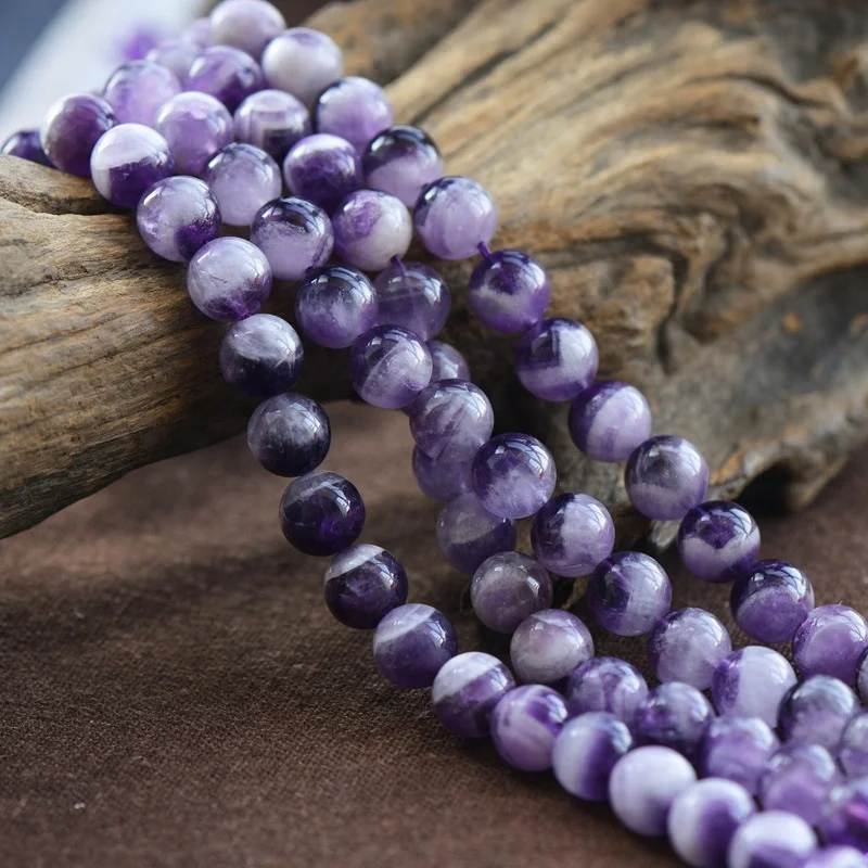 

Joacii Natural Fancy Amethyst Loose Gemstone Beads, Purple