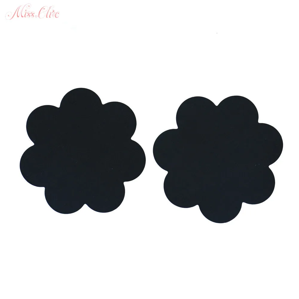 YISIBIA 40 Pairs Nipple Covers For Women Disposable Self-Adhesive Invisible & Natural Satin Nipple Pasties Petals Breast Stickers black 