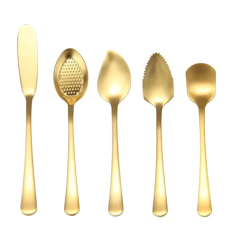 

Custom Ice cream Spoon Logo Stainless steel 18/10, Gold