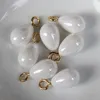 Fashion jewelry accessories 10*14mm acrylic plastic shinny pearl pendants and charms