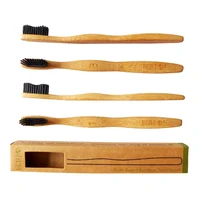 

100% Natural Eco-Friendly Toothbrush Bamboo charcoal Biodegradable Custom Logo Wholesale FDA/CE/SGS Moso Bamboo Toothbrush