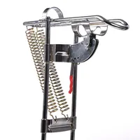 

Fishing Rod Bracket Stainless Steel High Double Spring Automatic Adjustable Sea Rod Stand Holder Fishing Bracket Holder